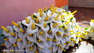 anthorium per stem with leaves. made of fuzzy wire. Many colors available in the pictures are examples only. Actual photo taken and made to order.