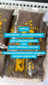 20 KG dapat 100 PACK - KOPI 32 kemasan 200 gram - Robusta Campuran coffee hitam giras mantap GROSIR