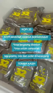 Kopi Robusta Merk 32 MURAH 1KG - Campuran - Bubuk Hitam