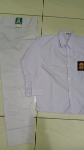Setelan Seragam SMP Laki-Laki Putih Panjang