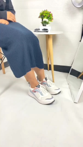QUICKLY Jenny White Blue - Sepatu Sneakers Wanita l Sepatu Olah Raga l Sepatu Running