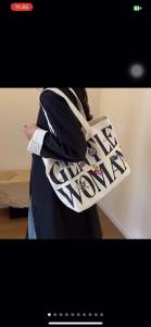 Gentle Woman premium canvas mini figures Tote bag