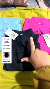 Atasan Hitam & Putih Anak Perempuan Kemeja Murah Terbaru