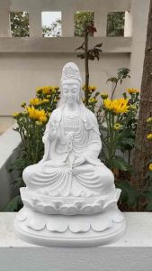 Tượng Quan Thế Âm Bồ Tát cao 30cm trang trí thờ tự nhỏ decor tu tập phật giáo làm quà tặngcúng dường.