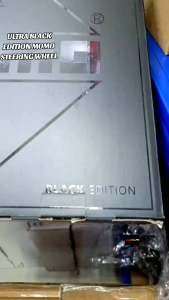 Ultra Black Edition Momo Steering Wheel - Black Alcantara Spokes 350mm