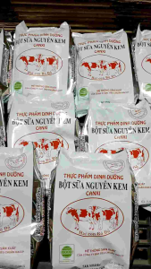 Sét 5 bịch bột sữa nguyên kem 2 con bò đỏ ( hỗ trợ tăng cân )