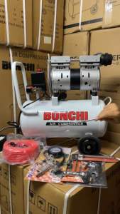 **รับประกัน 1 ปีเต็ม** BONCHI ปั๊มลม ถังลม ปั๊มลมออยฟรี 30 ลิตร+อุปกรณ์ 6 อย่าง+สายไฟอย่างดี 10M (อัพเกรดใหม่ 1000W) (สินค้ามีตัวเลือก)