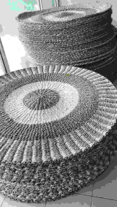 Karpet Lantai Bulat Anyaman Seagrass Diameter 120 cm