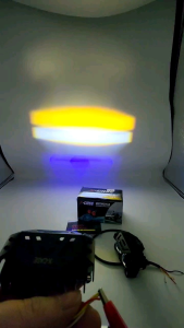 Lampu Tembak SQL 2Mata X-Case Devil Biru Jauh Kuning Dekat Putih - Fooglamp SQL 2Mata Super Terang X-Case