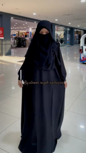 Abaya Ruby Gamis Hitam Temboro Premium by Alnoor Niqob