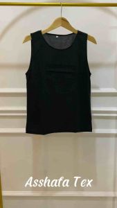 Singlet Dalaman Pria Berkantong Depan Perlengkapan Haji dan Umroh Bahan Katun Premium