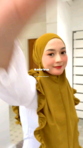 JILBAB BERGO CRINKLE AIRFLOW INSTAN RUFFLEE SABRINA BAGUS BERKUALITAS BERLABEL HIJAB MEHRA PREMIUM