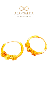 Anting Titanium motif Bola Polos Anak Anti Karat Tidak Luntur