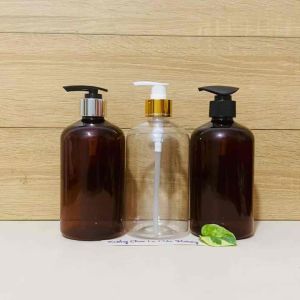 Chai Lọ Nhựa 500ml Kiểu Dáng Bầu Tròn Màu Nâu/Trong có vòi nhấn đủ kiểu đủ loại. Dùng chiết dầu gội sữa tắm…