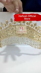 Mahkota Kening Melayu Halusan Cengkrem Ramin Aceh Aksesoris Rambut Elegan Motif Tatahan Handmade Cocok Untuk Pernikahan