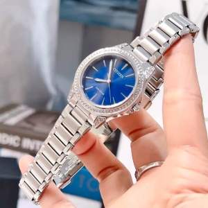 ĐỒNG HỒ NỮ CHÍNH HÃNG CITIZEN EM0940-54L Eco Drive Classic Blue Dial Diamond Silver Stainless Steel For Lady