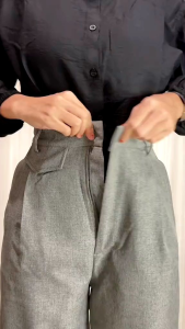 Shahana-ORO Pants Highwaist Loose Pants
