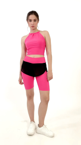 Setelan Baju Olahraga Wanita: Hot Pants Double Layer & Celana Pendek Atasan Tank Top