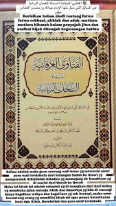 Kitab Fatawa Irfaniyah Nafahat Robbaniyah: Panduan Nasehat Habib Abdullah Bin Muhsin