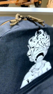 Tas Ransel Anak Sekolah Dasar SD SMP Kanvas Denim Motif Anime One Piece Gear Lima