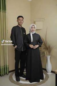 Terbaru Ready.. Baju Couple Pasangan Gamis Dan Kemeja Koko Model Simpel By Silffa