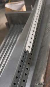 เซี้ยมPVC 50 เส้น ขนาด 7*15*15มิล . สีเทา ยาว2 เมตร คุณภาพเกรดA