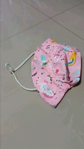 CAE - Topi Anak Perempuan 1-4 tahun Pink Unicorn Bucket Hat Import