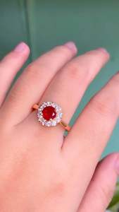 CINCIN EMAS FREA BATU MERAH TITANIUM