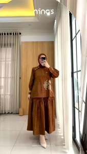 SETELAN ROK MODE SHAQIAH SET TERBARU BY NINOS 100%ASLI REAL