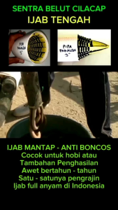 Ijab tengah untuk PIPA PARALON 3" atau BOTOL AQUA 1500 ML accesories bubu / perangkap belut