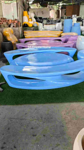 Table Bench ACE TC14 MEDIUM Fiberglass Seat Sculpture Outdoor Balcony Lounge Garden Courtyard Hotel Furniture Taman Meja