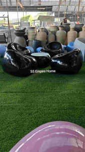 Table Chair ACE TC6 BLACK Fiberglass Seat Bench Outdoor Balcony Lounge Garden Courtyard Hotel Guest House Taman Meja