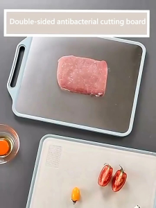 TALENAN JERAMI TALENAN STAINLES DOUBLE SIDED CUTTING BOARD / TALENAN STAINLESS 2 SISI / JERAMI CHOPPING BOARD MULTIFUNGSI DENGAN PARUTAN DAN PENGASAH