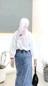 THEANA SKIRT | Highwist Theana Rok Jeans Skirt Rok Denim Rok Span Claranti