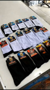 Kaos Kaki Sekolah SD SMP SMA Hitam Putih Spandex Polyester