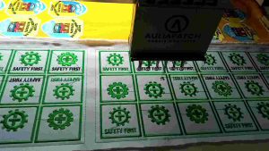 LOGO BORDIR SAFETY FIRST UNTUK SERAGAM KERJA ROMPI / WEARPACK / JAKET DLL
