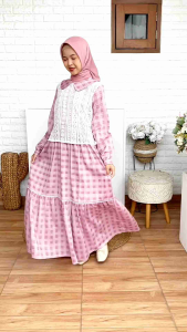 GAMIS REMAJA KOREAN LOOKS!! HIZA BY CUTETRIK GAMIS ANAK TANGGUNG DAN REMAJA TEEN WARNA PINK