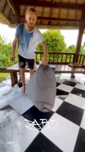 Bean bag Triangle Size M L XL Bahan Waterproof Sudah Termasuk Isi