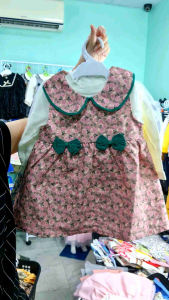 Setelan Bayi Perempuan AQUILLA Baju Fashion Overal Set 2in1 Baby Girl Korean Style Import