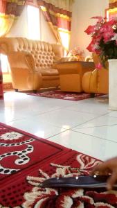 pisau dapur tanto sarung asli warna coklat tua