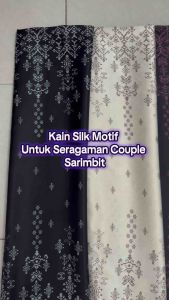 Kain Silk Premium Motif Rumi mewah elegan harga per setengah meter