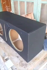 BOX DOBEL SLOT 10 INCH COCOK UNTUK SPEAKER BAHAN TEBAL MDF