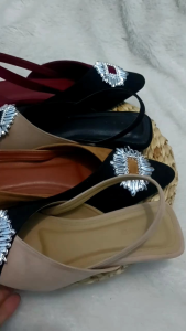 Sandal Slipon Hak Kotak Tinggi 3 cm Kekinian