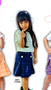 Shera Skirt Rok Anak Perempuan 3 4 5 6 7 8 9 10 Tahun Rok Kotak Kotak Rok Mini Anak
