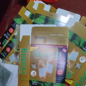 PAKET 5 BOX ISI 50 PCS KINOKI GOLD DETOX FOOT PADS KOYO KAKI KINOKI 100% ORIGINAL
