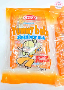 30pcs YUMMY BELT ORANGE FLAVOR/loot bag fillers / paninda / giveaways party favors.