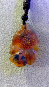 จี้อำพันพม่าแท้ทรงรูปปลามงคลสวยงามมากค่ะ