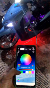 Paket Lampu Kolong SMART RGB Universal 4 pcs Lampu LED Rgb Motor/Mobil Bisa Koneksi Bluetooth