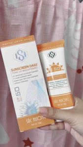 Kem chống nắng Sắc Hương kháng nước chống nắng Make Up Dưỡng da Spf 50+ 90g (Mẫu mới)