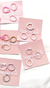 bunnywear.id | cincin manik 1 set isi 3 | cincin manik korea | cincin manik aesthetic | cincin manik lucu